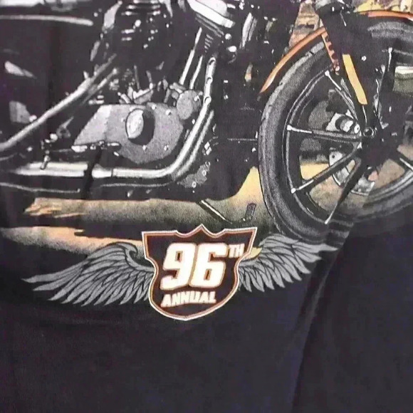 Royal Apparel Size M Black Motorcycle Week 2019 Laconia 96th Annual tshirt - Picture 9 of 10